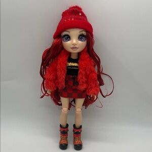 Rainbow High Ruby Stylish Doll with Red Outfit and Accessories